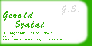 gerold szalai business card